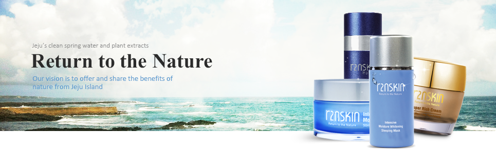 Jeju's clean spring water and plant extracts-Return to the Nature-Our vision is to offer and share the benefits of nature from Jeju Island